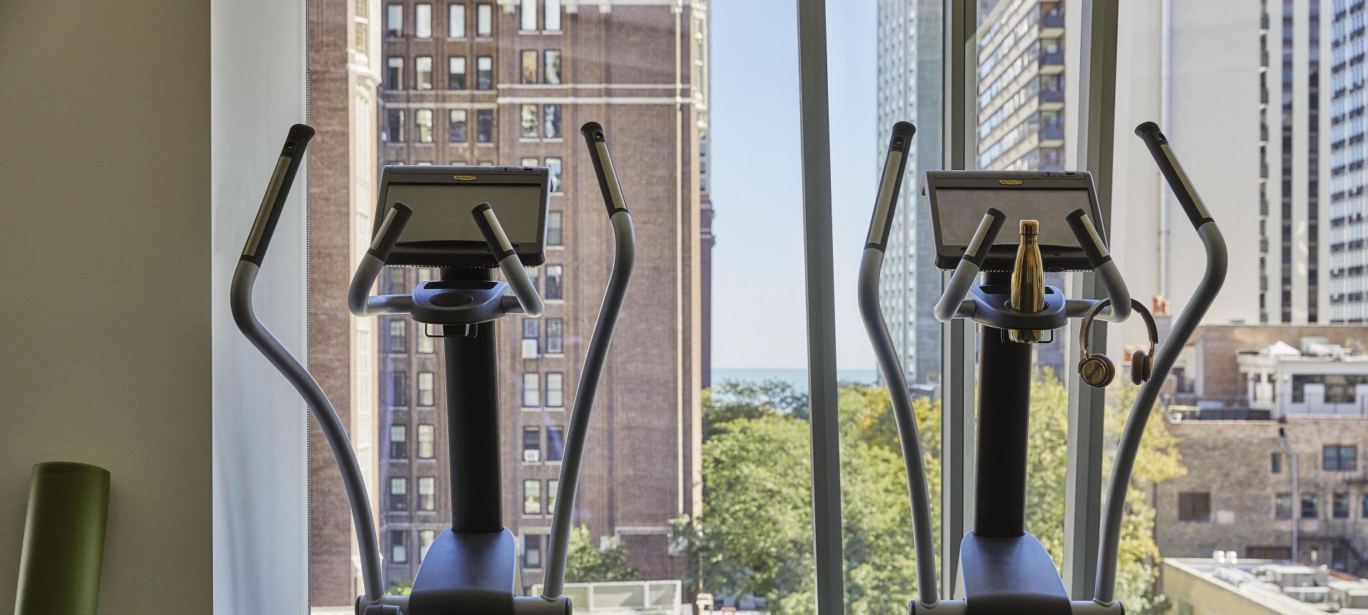 Fitness equipment at Viceroy Chicago's fitness center