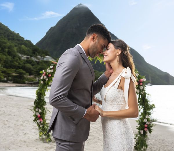 Wedding on a St. Lucia Beach 
