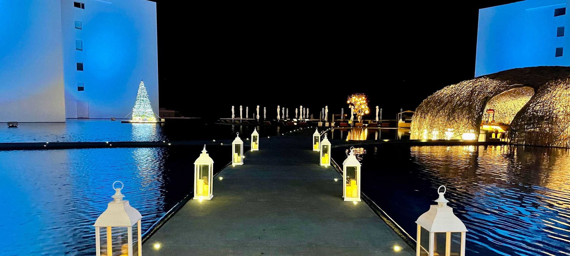 Lighted Walkway to the Beach