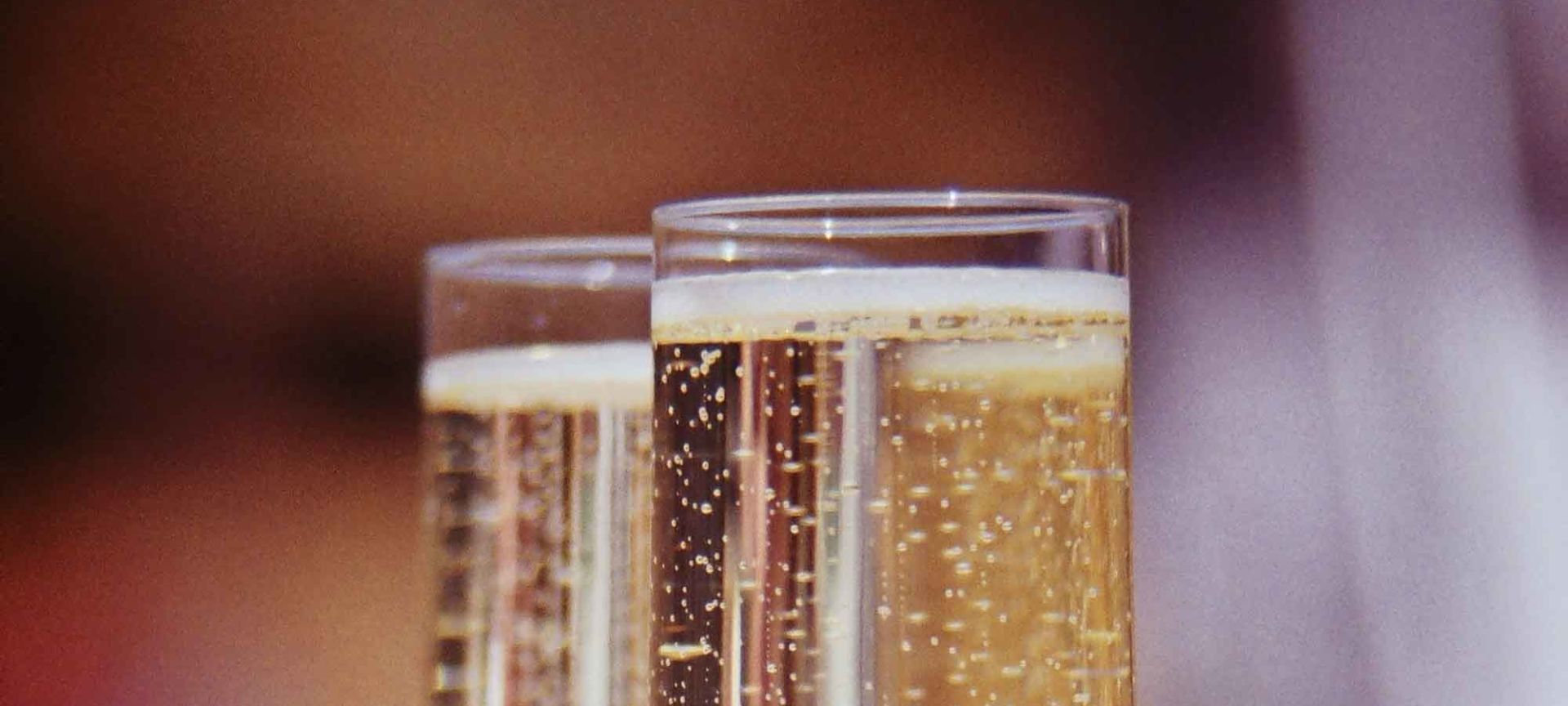 A Couple Of Glasses With Sparkling Wine